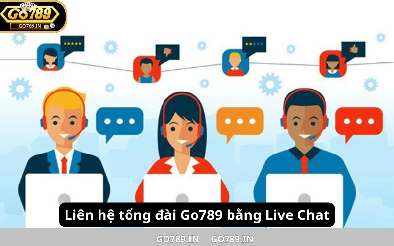 Liên hệ tổng đài Go789 bằng Live Chat