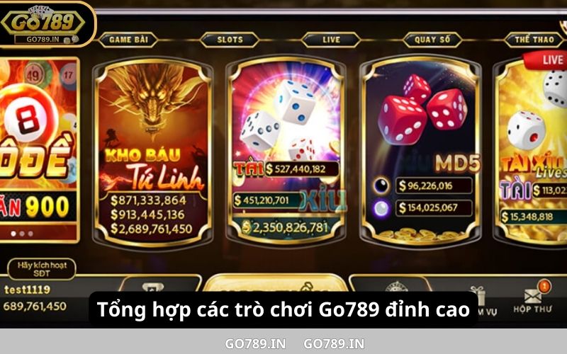 Tổng hợp các trò chơi Go789 Casino đỉnh cao