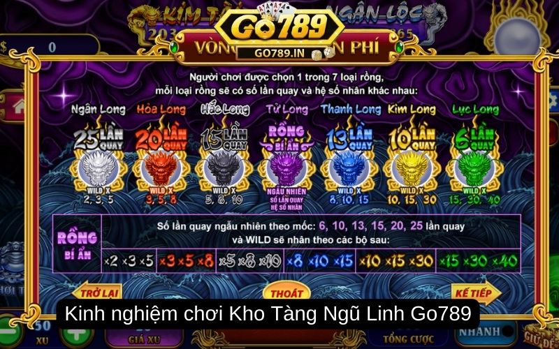 Kinh nghiệm chơi Kho Tàng Ngũ Linh Go789