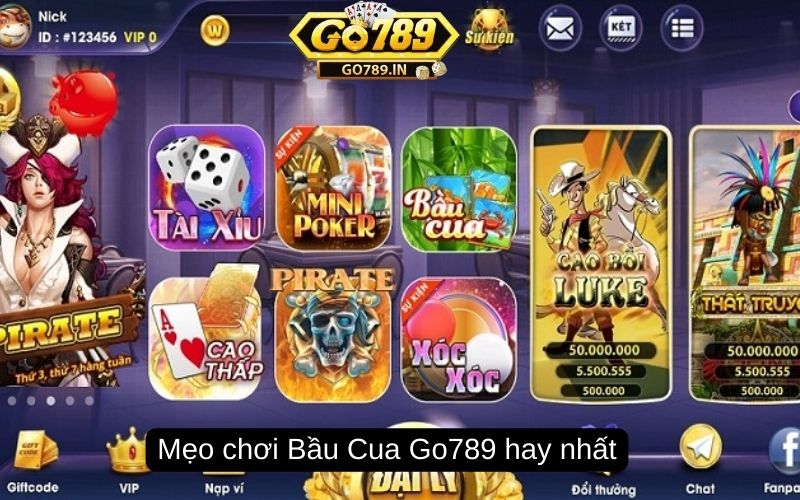 Mẹo chơi Bầu Cua Go789 hay nhất