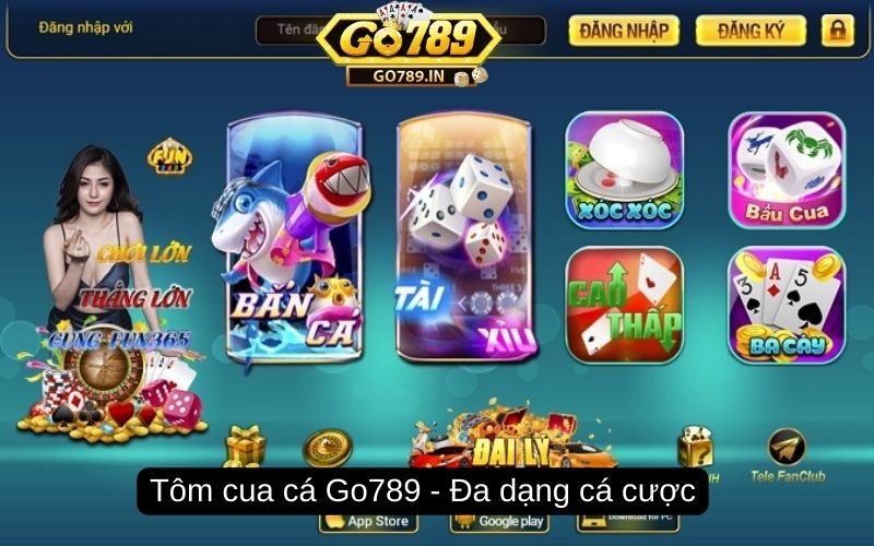 Tôm cua cá Go789 - Đa dạng cá cược